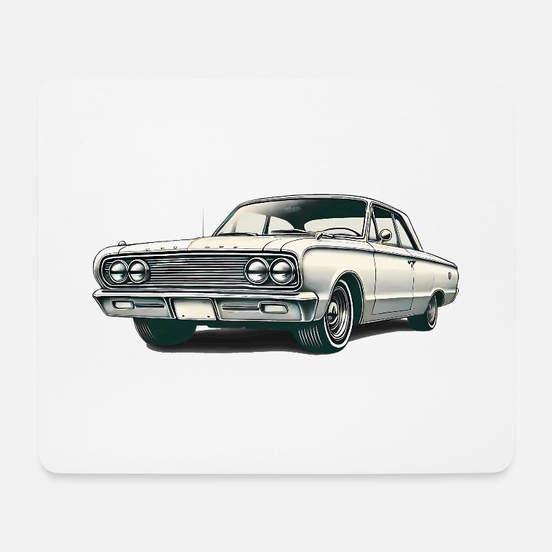 Oldtimer Vintage Design T-Shirt - Mousepad (Querformat) - Weiß