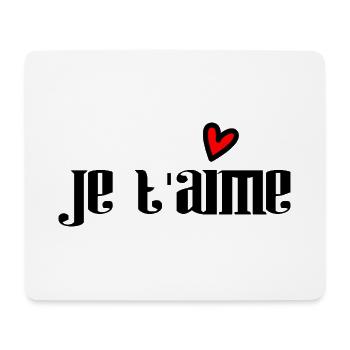 ICH LIEBE DICH. LIEBE DICH. WEIHNACHTEN. FROHE WEIHNACHTEN. TANNE. - Mousepad (Querformat) - Weiß - Vorne