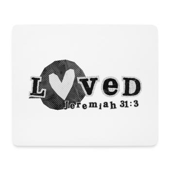 God's Love Jeremiah 31:3 Design - Mouse Pad (horizontal) - white - Front