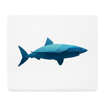 Hai Shark Sea Meer Fischer Haifisch Fisch Seemann - Mousepad (Querformat) - Weiß - Vorne