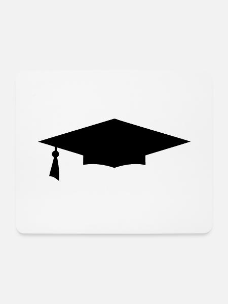 Diplom-Hut-Symbol 12 - Mousepad (Querformat) - Weiß
