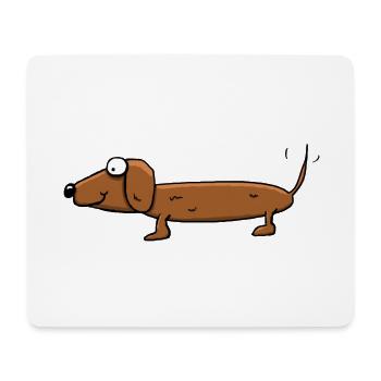 Dackel - Mousepad (Querformat) - Weiß - Vorne
