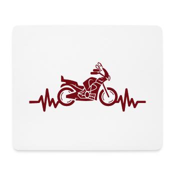 Moto Heartbeat - Machine Motorsport Freedom - Tapis de souris (format paysage) - blanc - Devant