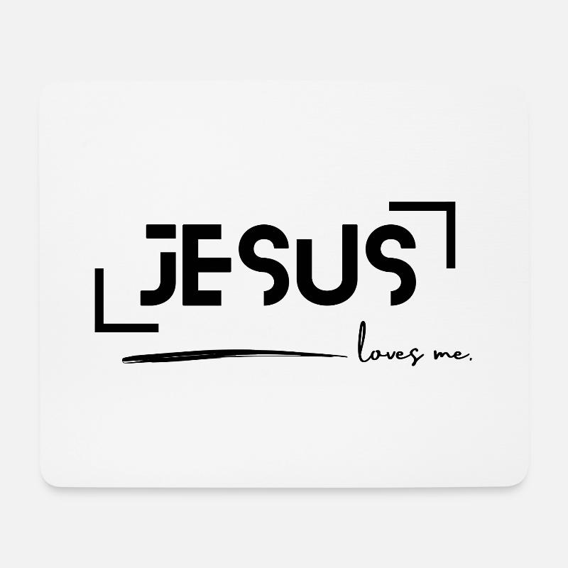 Jesus loves me - Mouse Pad (horizontal) - white