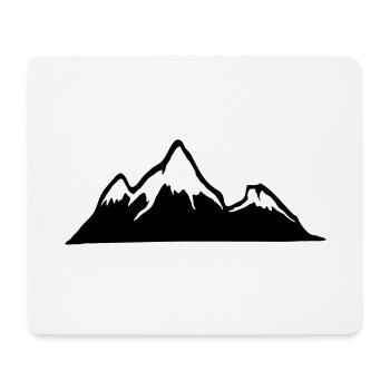 Berge, Alpen, Berg, Wandern - Mousepad (Querformat) - Weiß - Vorne