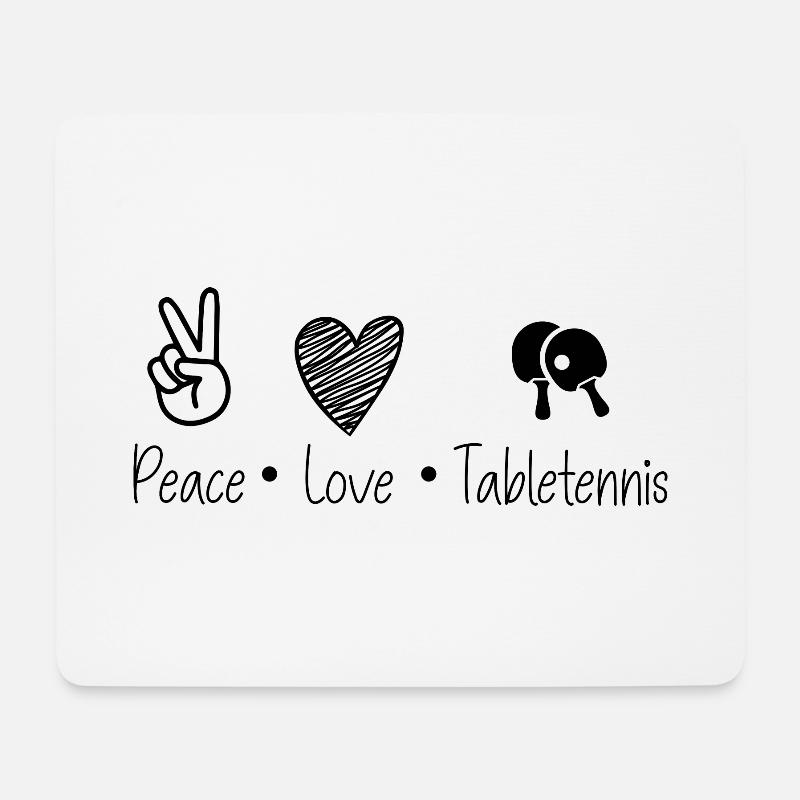 Tischtennis - Mousepad (Querformat) - Weiß
