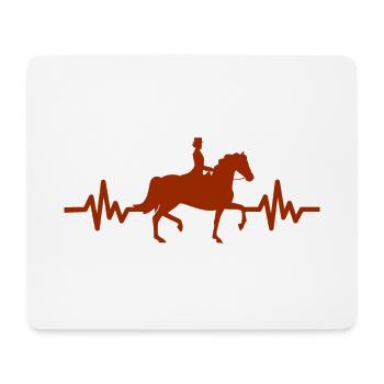 Heartbeat - Étalon Cheval Jument Ross Equestrian - Tapis de souris (format paysage) - blanc - Devant