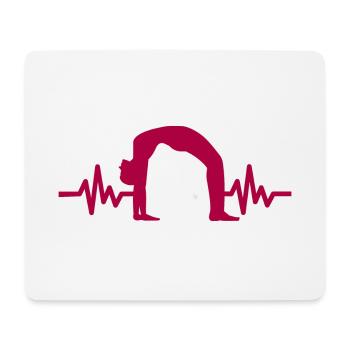 Heartbeat Gymnastics - Meditation Gymnastics Yoga - Mouse Pad (horizontal) - white - Front