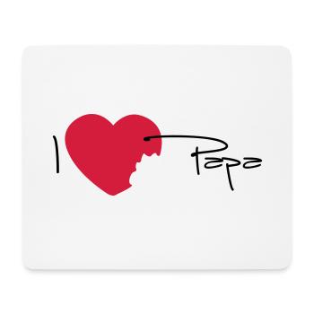 I love papa, J'aime mon papa - version 4 - Tapis de souris (format paysage) - blanc - Devant