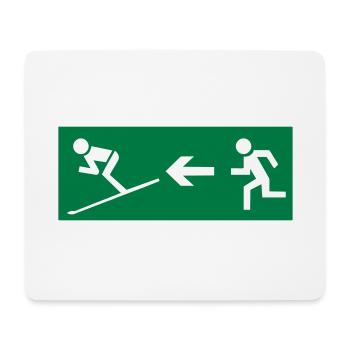 ski - Mouse Pad (horizontal) - white - Front