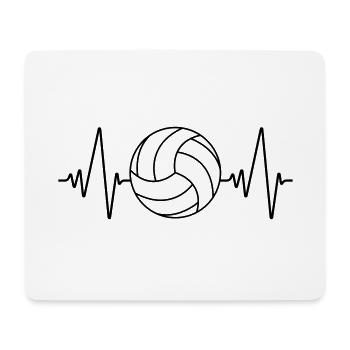 Heartbeat Volleyball | Heartbeat | Black - Mouse Pad (horizontal) - white - Front