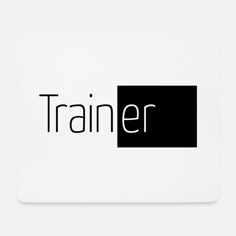 Trainer – Sportler Fitness - Mousepad (Querformat) - Weiß