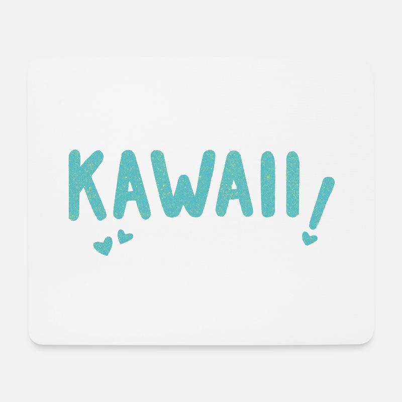 Kawaii Schriftzug - Mousepad (Querformat) - Weiß