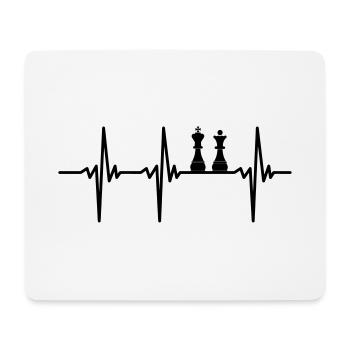 Heartbeat for chess players - Mouse Pad (horizontal) - white - Front