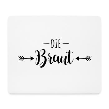 Die Braut Team Braut JGA Crew Hochzeit Trauung - Mousepad (Querformat) - Weiß - Vorne