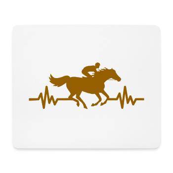 Heartbeat - Étalon Cheval Jument Ross Equestrian - Tapis de souris (format paysage) - blanc - Devant