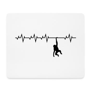 Heartbeat Monkey Monkey Gift - Mouse Pad (horizontal) - white - Front