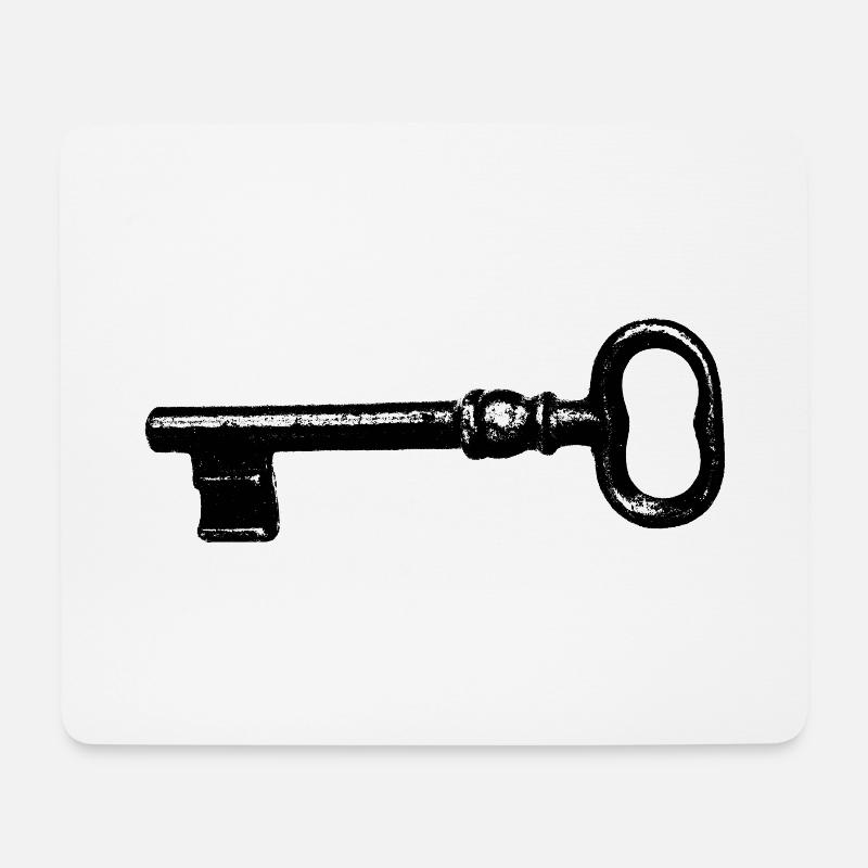 Schluessel zum Herz - Mousepad (Querformat) - Weiß
