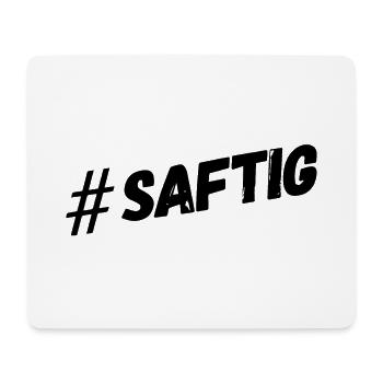 Hashtag Saftig - schwarz - Mousepad (Querformat) - Weiß - Vorne