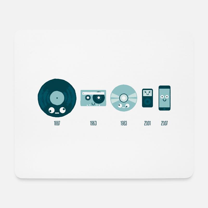 Musikgeschichte - Mousepad (Querformat) - Weiß