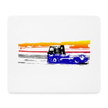 Rennwagen - Mousepad (Querformat) - Weiß - Vorne