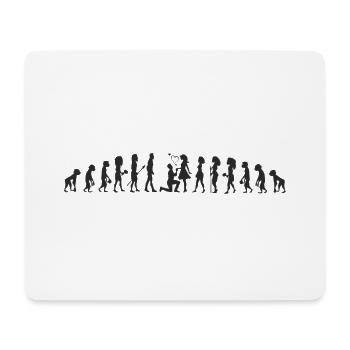 Marriage proposal evolution shirt - Mouse Pad (horizontal) - white - Front