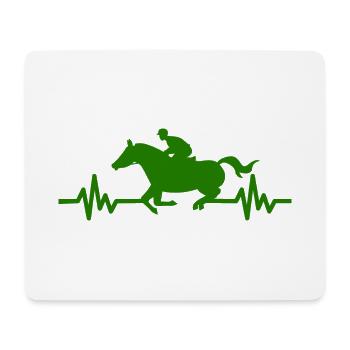Heartbeat - Étalon Cheval Jument Ross Polo - Tapis de souris (format paysage) - blanc - Devant