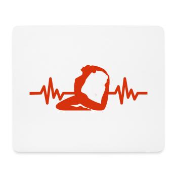 Heartbeat Gymnastics - Meditation Gymnastics Yoga - Mouse Pad (horizontal) - white - Front