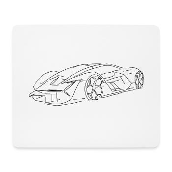 Project Car Black - Mouse Pad (horizontal) - white - Front
