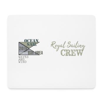 Royal sailing sailboat sailing sea waves - Mouse Pad (horizontal) - white - Front