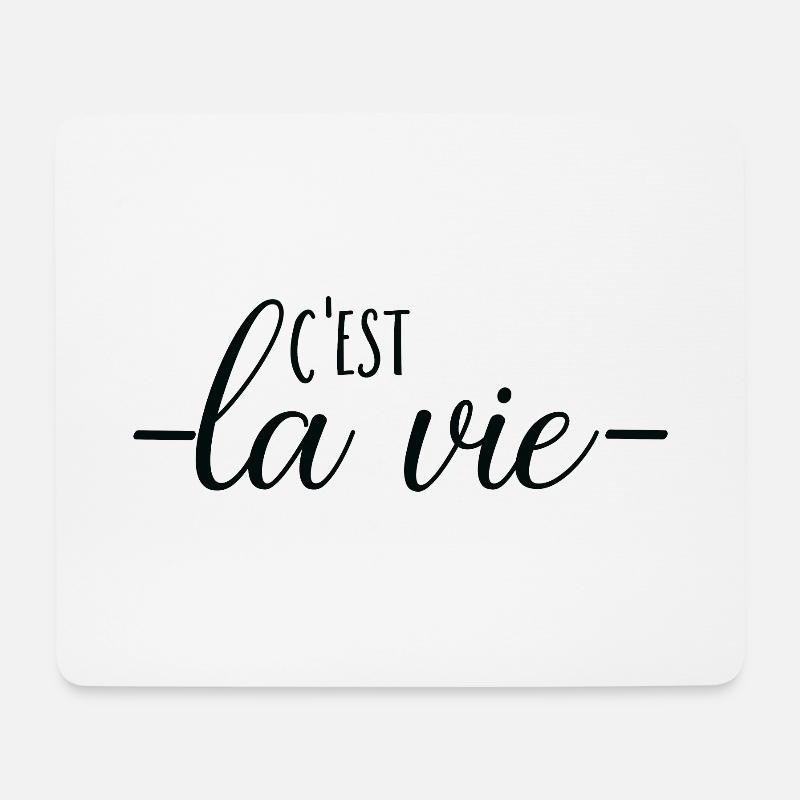 C'est la vie - Mousepad (Querformat) - Weiß