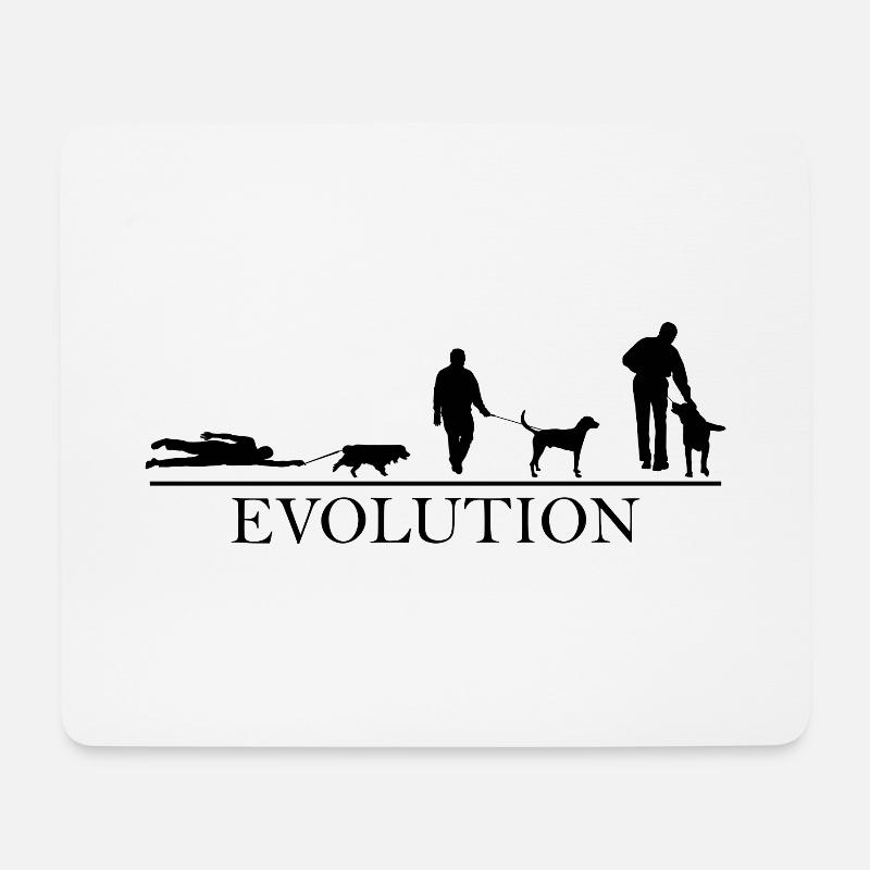 Gassi gehen - Mousepad (Querformat) - Weiß