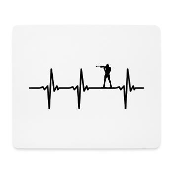 Biathlon Herzschlag Vector - Mousepad (Querformat) - Weiß - Vorne