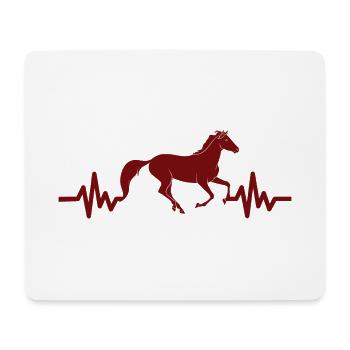 Heartbeat - Étalon Cheval Jument Ross Equestrian - Tapis de souris (format paysage) - blanc - Devant