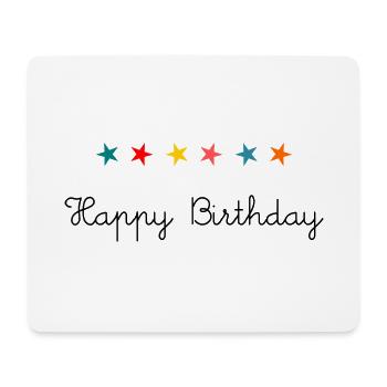 ALLES GUTE ZUM GEBURTSTAG. ALLES GUTE ZUM GEBURTSTAG. JAHRESTAG. - Mousepad (Querformat) - Weiß - Vorne