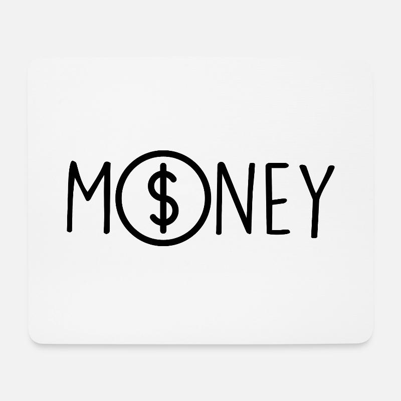 money - Mousepad (Querformat) - Weiß