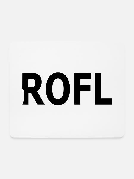Rofl Gamer Gaming Zocker Tshirt - Mousepad (Querformat) - Weiß