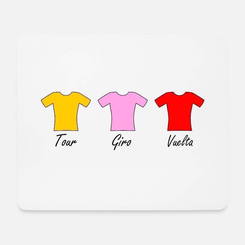 Tour Giro Vuelta - Mousepad (Querformat) - Weiß