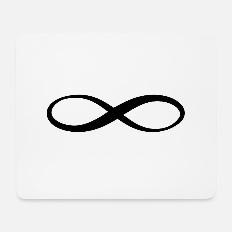 Endless Symbol Infinity Endlos Unendlichkeit - Mousepad (Querformat) - Weiß