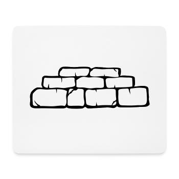 brick wall parpin 1 3 - Mouse Pad (horizontal) - white - Front