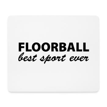 Floorball meilleur sport ever - Tapis de souris (format paysage) - blanc - Devant