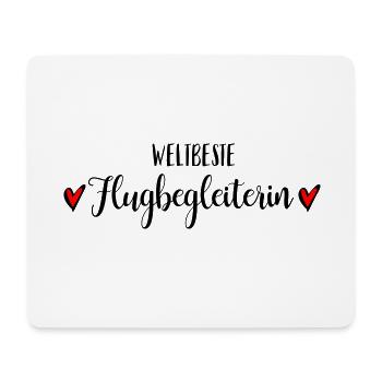 Beste Flugbegleiterin Stewardess airline fliegen - Mousepad (Querformat) - Weiß - Vorne