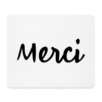 MERCI. MAÎTRESSE. MAÎTRE. MERCI MAÎTRESSE - Tapis de souris (format paysage) - blanc - Devant