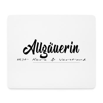 Allgäuerin with heart and mind, Allgäu design - Mouse Pad (horizontal) - white - Front