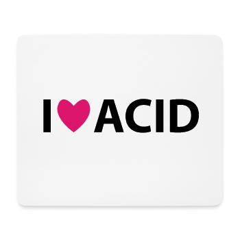 I love acid | Techno Festival - Mousepad (Querformat) - Weiß - Vorne