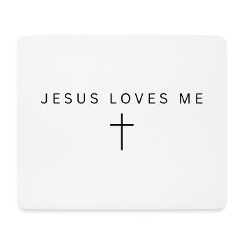 Jesus liebt mich - Mousepad (Querformat) - Weiß - Vorne