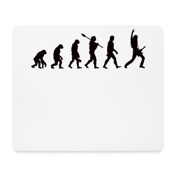Guitariste d'Evolution Heavy Metal Hard Rock - Tapis de souris (format paysage) - blanc - Devant