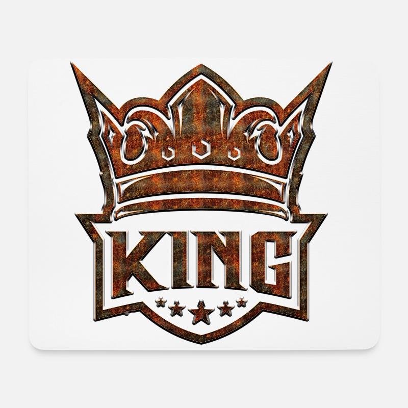 König - Mousepad (Querformat) - Weiß