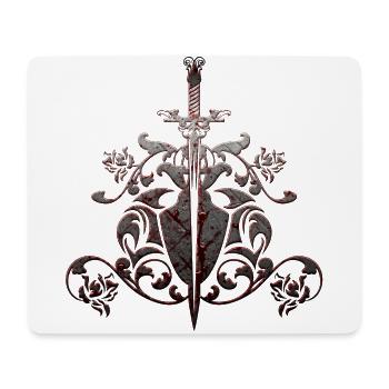 Sword roses - Mouse Pad (horizontal) - white - Front