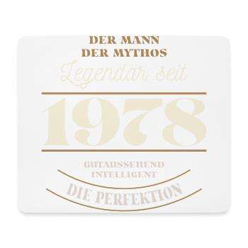 Der Mann der Mythos Legendär seit Jahrgang 1978 - Mousepad (Querformat) - Weiß - Vorne